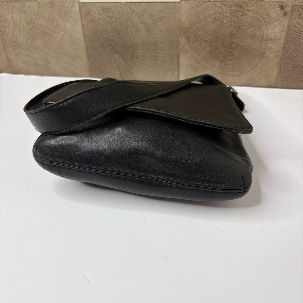 Vintage Coach black leather Legacy Studio Cross body flap bag - Picture 8 of 9